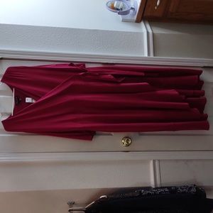 Lane Bryant faux wrap dress, 3/4 sleeve, stretchy, comfy but also professional!